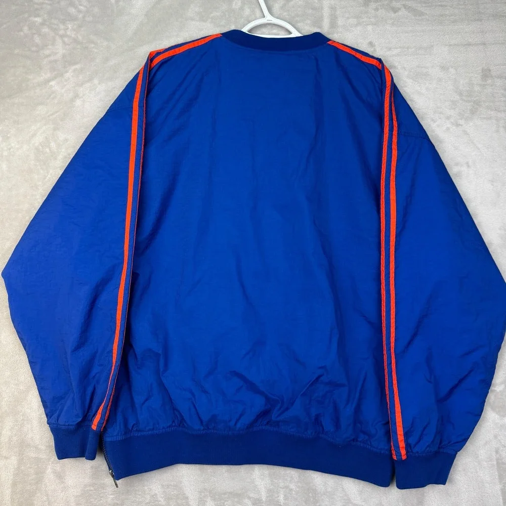 Adidas Windbreaker Mens XL Blue Orange Vintage‎ 90s Pullover Center White Tag